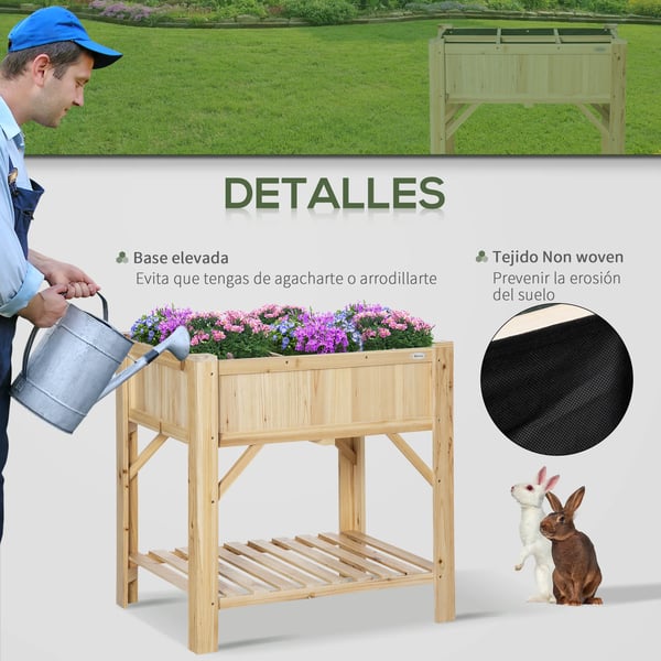 Trädgårdshylla för växter - Blomhylla - 6 Fack - Trä - Utomhus - 78,5×58×81 cm
