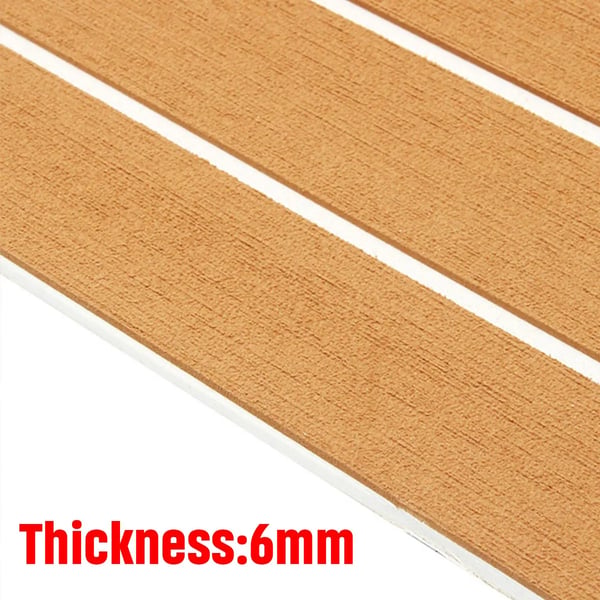 Tekotiikki EVA-vaahto - Venekannen matto/jahdin lattiamatto - Koko 90×240×0,6 cm - Itsekiinnittyvä - Liukuestepinta - Beige