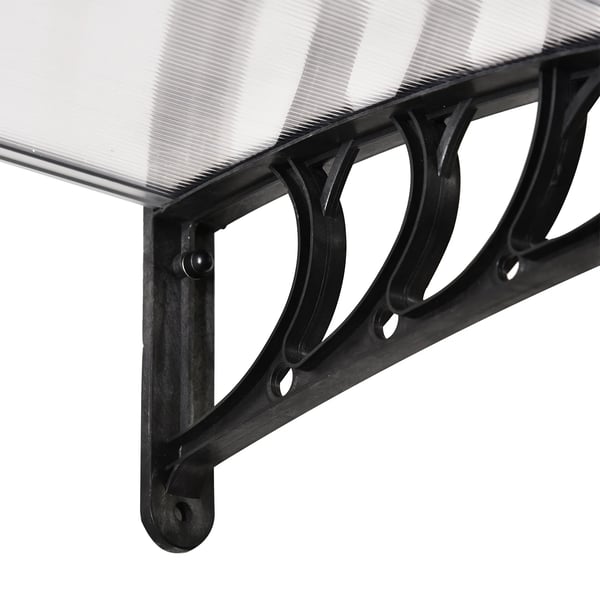Dörr- och fönstertak - Skärmtak - Polykarbonatpanel - Aluminiumram - UV-skydd - Regn- och solskydd - Manuell