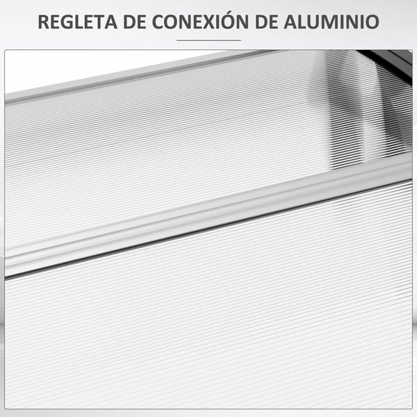 Dörr- och fönstertak - Skärmtak - Polykarbonatpanel - Aluminiumram - UV-skydd - Regn- och solskydd - Manuell
