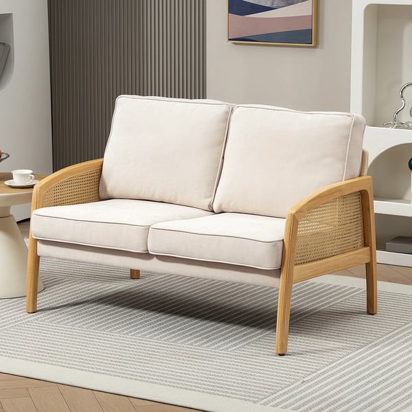 Soffa - Vardagsrumssoffa - Modern Design - Sammetklädsel - Syntetläder - Bredd över 240 cm - Montering Krävs