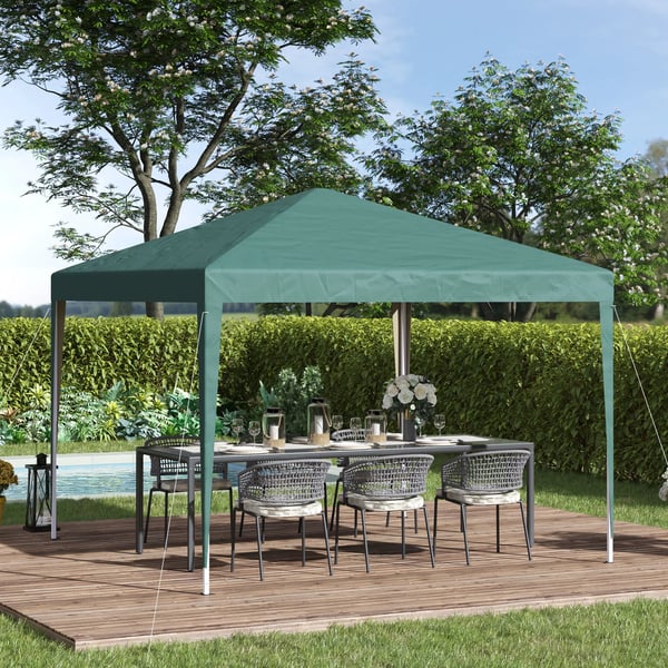 Paviljong - Pop-up tält - 3x3 m - Höjdjusterbar - Med bärväska - Polyesterduk - Grön
