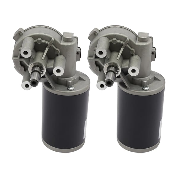 DC gearmotor - Mikromotor - 60 W, 220 o/min, 12V/24V DC, 20 tænder, Arbejdstemp. −30~60°C - Sort/Sølv