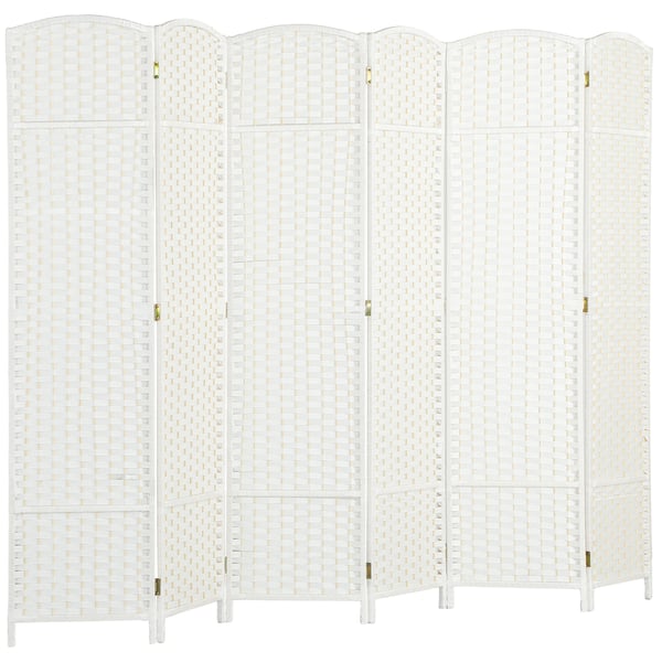 Rumsavdelare - Vikskärm - 6 Paneler - Fällbar - 240 x 170 cm - Svart