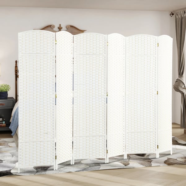 Rumsavdelare - Vikskärm - 6 Paneler - Fällbar - 240 x 170 cm - Svart