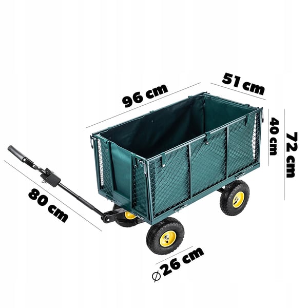 Havevogn - Transportvogn - Lastkapacitet 450 kg