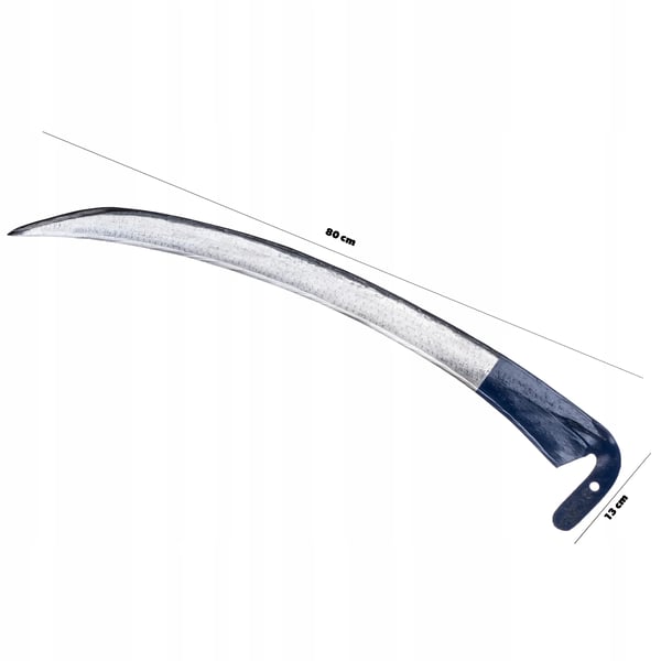 Håndle - Le til græs - 80 cm længde - Metalblad - Robust og solid - Til have og skov