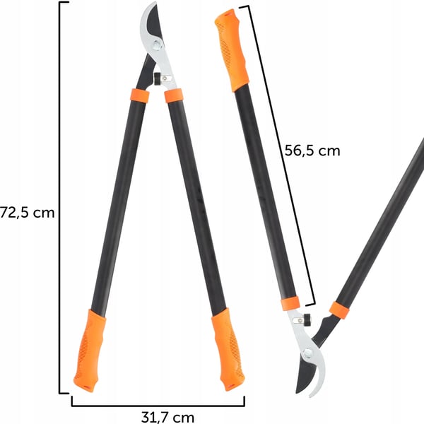 Græskantsaks til have - Græssaks - Langt skaft 74 cm - Håndholdt - Til kantklipning