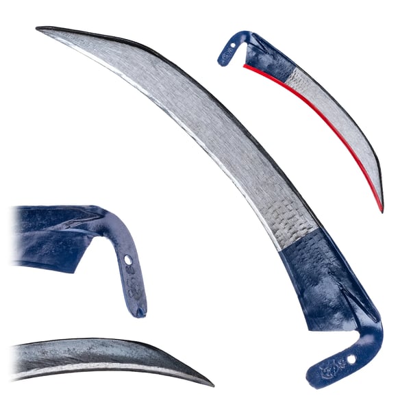 Håndsegl - Græs- og ukrudtssegl - 60 cm - Metalblad - Robust - Til have og skov