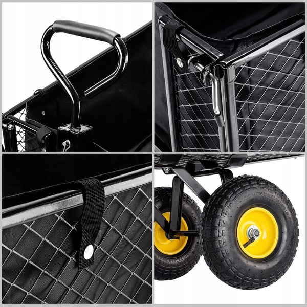 Havevogn - Transportvogn/Trailer - 450 kg Kapacitet - Med Presenning - Stor