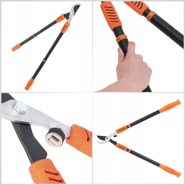 Græssaks - Håndgræssaks/Kantsaks - Teleskopiske Håndtag - Skarpe Blade - Solid Konstruktion - Til Kantklipning