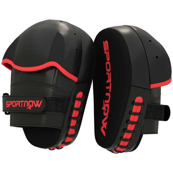Muay Thai & Boxning Pads - Böjda Fokusmittsar - För MMA/Kickboxning/Karate/Taekwondo - Träning - Från 8 år - Svart