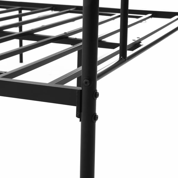 Sängram i metall - Dubbelsäng 150x200 cm - Med huvudgavel - 31 cm höjd - Utan förvaring - Självmontering