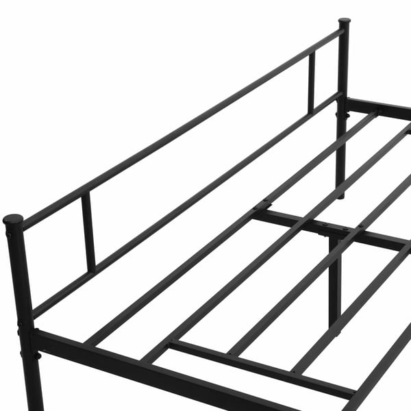 Sängram i metall - Dubbelsäng 150x200 cm - Med huvudgavel - 31 cm höjd - Utan förvaring - Självmontering