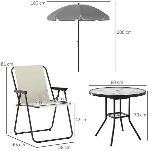 Trädgårdsset 6 delar - Bord och stolar - Utemöbler för trädgård/altan - Montering krävs - Mörkgrå