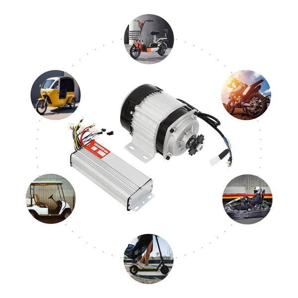 Elmotor 750W 48V, børsteløs BLDC til cykel/elcykel/eltrehjuler, inkl. controller