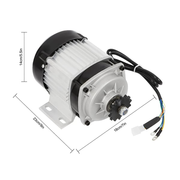 Elmotor 750W 48V, børsteløs BLDC til cykel/elcykel/eltrehjuler, inkl. controller