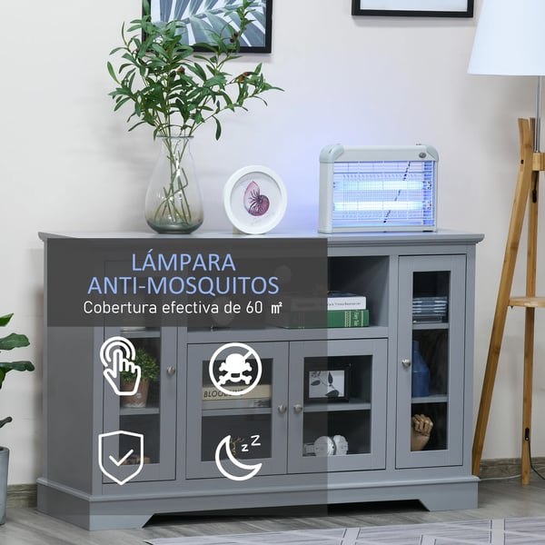 Elektrisk insektsdödare - Mygglampa - 30 W - 60 m² - 48,5×8,5×26,5 cm - Ljusgrå