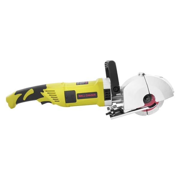 Rilleskærer til væg - Vægfræsemaskine - 4000 W - Klingediameter 12 cm - Maks. dybde 3,5 cm - 220 V - EU-stik - Grøn