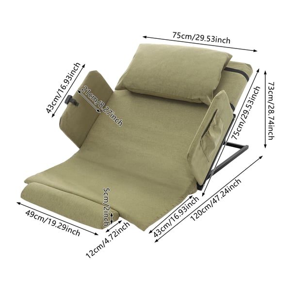 Sängyn selkänoja - Sähköisesti säädettävä - Johdollinen kaukosäädin - DC‑moottori 50 W 90–240 V - Enint. 300 kg - 120×73 cm - Vihreä