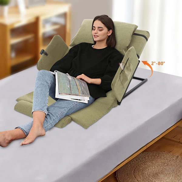 Sängyn selkänoja - Sähköisesti säädettävä - Johdollinen kaukosäädin - DC‑moottori 50 W 90–240 V - Enint. 300 kg - 120×73 cm - Vihreä