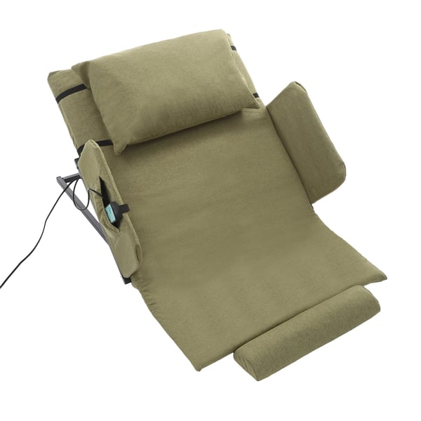 Ryggstöd för säng - Elektriskt justerbart - Kabelansluten fjärrkontroll - DC‑motor 50 W 90–240 V - Max 300 kg - 120×73 cm - Grön