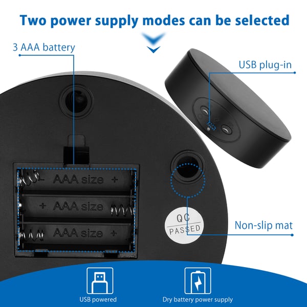 Sähköinen mini-kääntöpöytä 13 cm, 360°, USB-käyttöinen, automaattinen, valokuvaukseen ja koruille, valkoinen