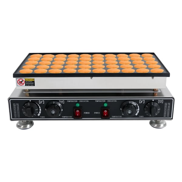 Minipandekagemaskine - Elektrisk 50-huls - Kommerciel - Nonstick - Rustfrit stål - 220V EU-stik - Lysegrøn