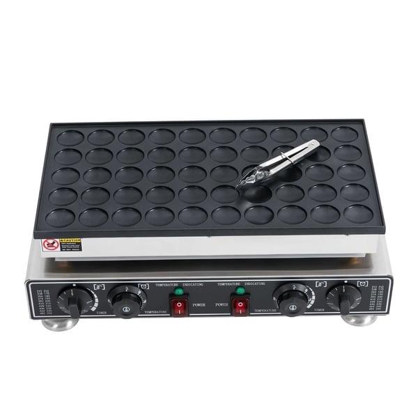 Minipandekagemaskine - Elektrisk 50-huls - Kommerciel - Nonstick - Rustfrit stål - 220V EU-stik - Lysegrøn