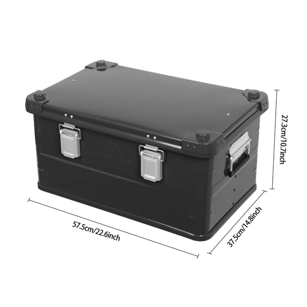 Retkeily Säilytyslaatikko - Alumiiniseos - 41,6 l Tilavuus - Kantavuus 20 kg - Ulkokäyttöön - Musta