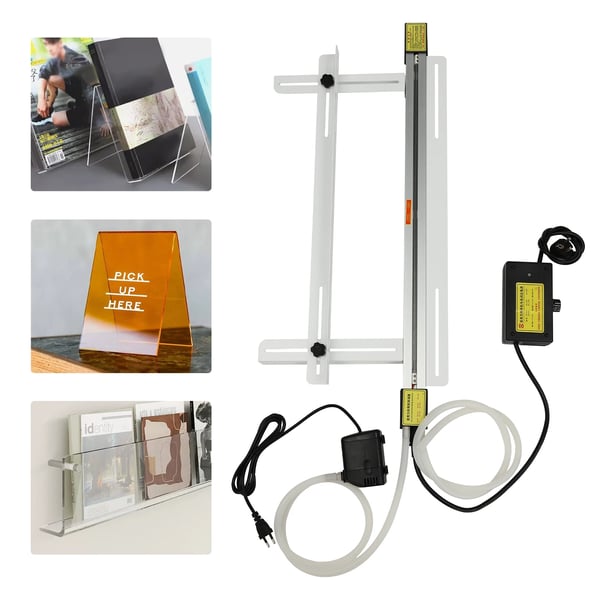 Varmbukkemaskine til akryl og plast - Akrylbukker - 1000W - Bukkebredde 60 cm - 110–240V - EU-stik - CE - Hvid