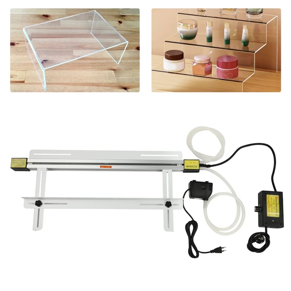 Varmbukkemaskine til akryl og plast - Akrylbukker - 1000W - Bukkebredde 60 cm - 110–240V - EU-stik - CE - Hvid