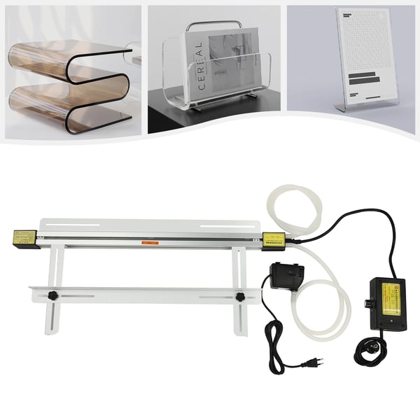 Varmbukkemaskine til akryl og plast - Akrylbukker - 1000W - Bukkebredde 60 cm - 110–240V - EU-stik - CE - Hvid