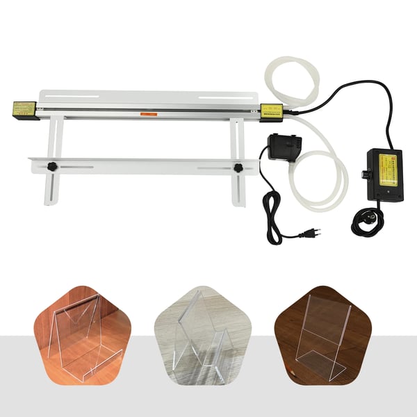 Varmbukkemaskine til akryl og plast - Akrylbukker - 1000W - Bukkebredde 60 cm - 110–240V - EU-stik - CE - Hvid