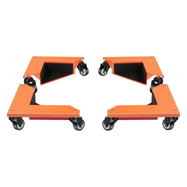 Flyttdolly för möbler, hörnmodell 4‑pack, kraftig för skåp & skrivbord, orange