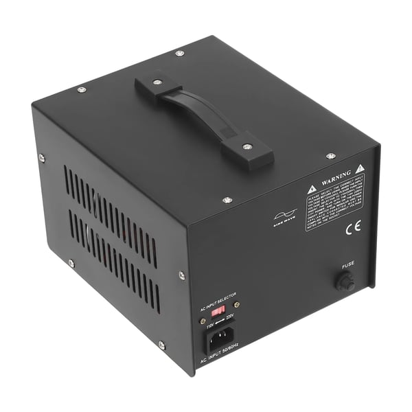 Jännitemuunnin - Step Up/Down -muuntaja DT-2000VA - 110V↔220V - 2000 W - Raskaaseen käyttöön - Musta
