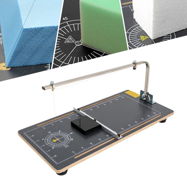 Skumskærer med varm tråd - T21 - Bord 38×78 cm - Justerbar 50–300 °C - Skærehøjde 20 cm - 30 W - EU-stik - Lysegrå
