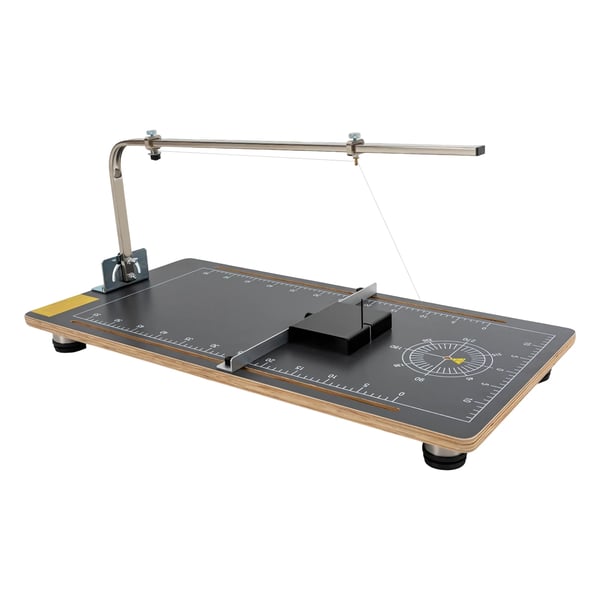Skumskærer med varm tråd - T21 - Bord 38×78 cm - Justerbar 50–300 °C - Skærehøjde 20 cm - 30 W - EU-stik - Lysegrå