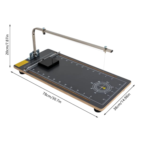 Skumskærer med varm tråd - T21 - Bord 38×78 cm - Justerbar 50–300 °C - Skærehøjde 20 cm - 30 W - EU-stik - Lysegrå