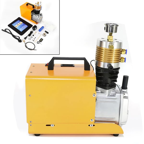Korkeapaineilmakompressori - PCP kompressori - 1,8 kW - 30 MPa / 4500 PSI - 2800 rpm - 220 V - EU-pistoke - Kannettava