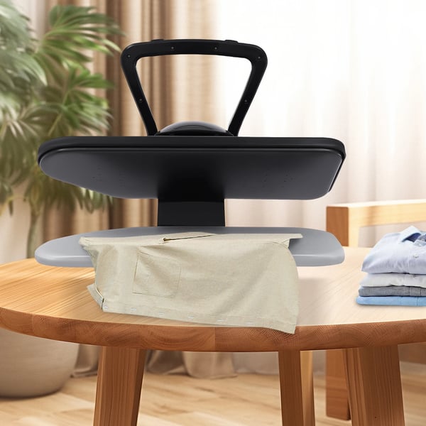 Höyrysilityspressi 1600 W, 68 cm, digitaalinen LED-kosketusnäyttö, useat kangasasetukset, irrotettava vesisäiliö, musta