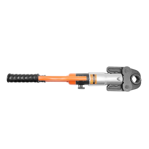 Hydraulisk rørpresstang - CW-1632 - M-profil - 5 pressbakker M12/M15/M18/M22/M28 - Til kobber/rustfrit stål - Med værktøjskasse - Sort