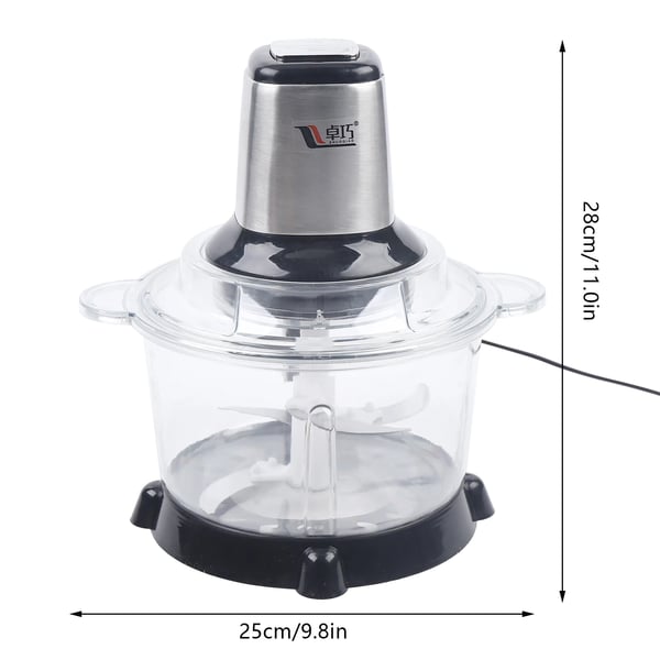 Sähköinen keittiösilppuri - Monitoimihakkuri - 5 l Tilavuus - 300 W - 4 Terää - N. 10 000 kierrosta/min - Ylikuumenemissuoja - 220 V 50 Hz