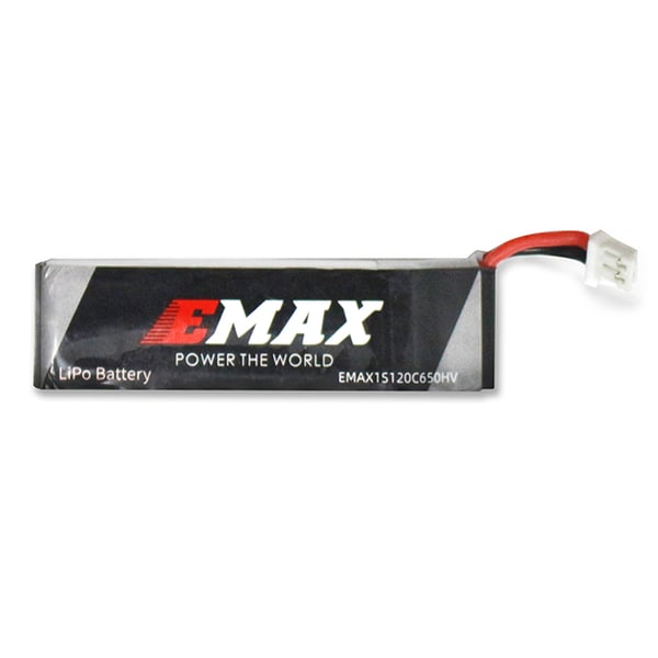 FPV Tiny Whoop dronebatteri - 1S HV LiPo - 3,8V 650mAh - PH2.0-stik - Til RC racerdrone - 1 stk - Sort