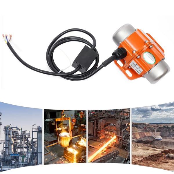 Vibrationsmotor - Asynkron rystemotor - 1-faset - AC 220 V - 3000 o/min - 30 W - Orange