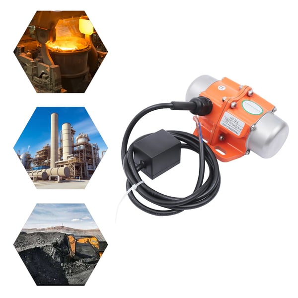 Vibrationsmotor - Asynkron rystemotor - 1-faset - AC 220 V - 3000 o/min - 30 W - Orange