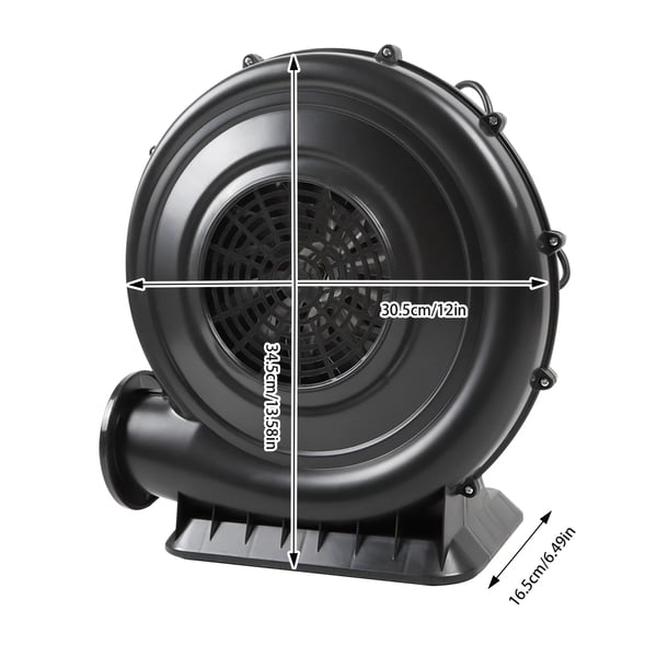Elektrisk luftblæser/luftpumpe - Til oppustelig hoppeborg - 370W - EU-stik - AC-drift - Brun