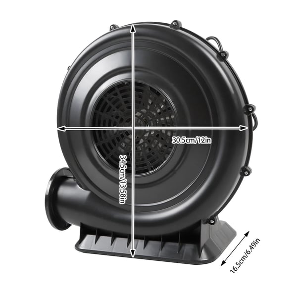 Elektrisk luftblæser/luftpumpe - Til oppustelig hoppeborg - 370W - EU-stik - AC-drift - Brun