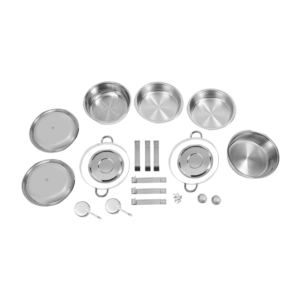 Buffetlämmitin, chafing dish -setti 4,5 l, punainen, ruostumatonta terästä, alkoholipolttoinen