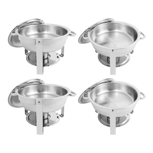 Chafing Dish -buffettisetti, itsepalvelun ruoanlämmitin 4,5 l, violetti, ruostumaton teräs, alkoholipoltin, juhliin ja häihin